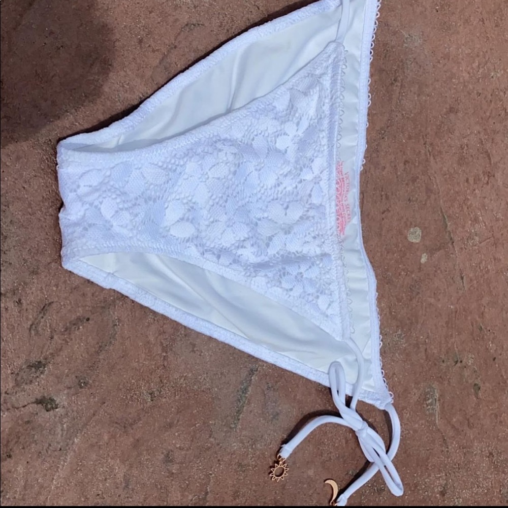 Victoria Secret white lace swimsuit bottoms